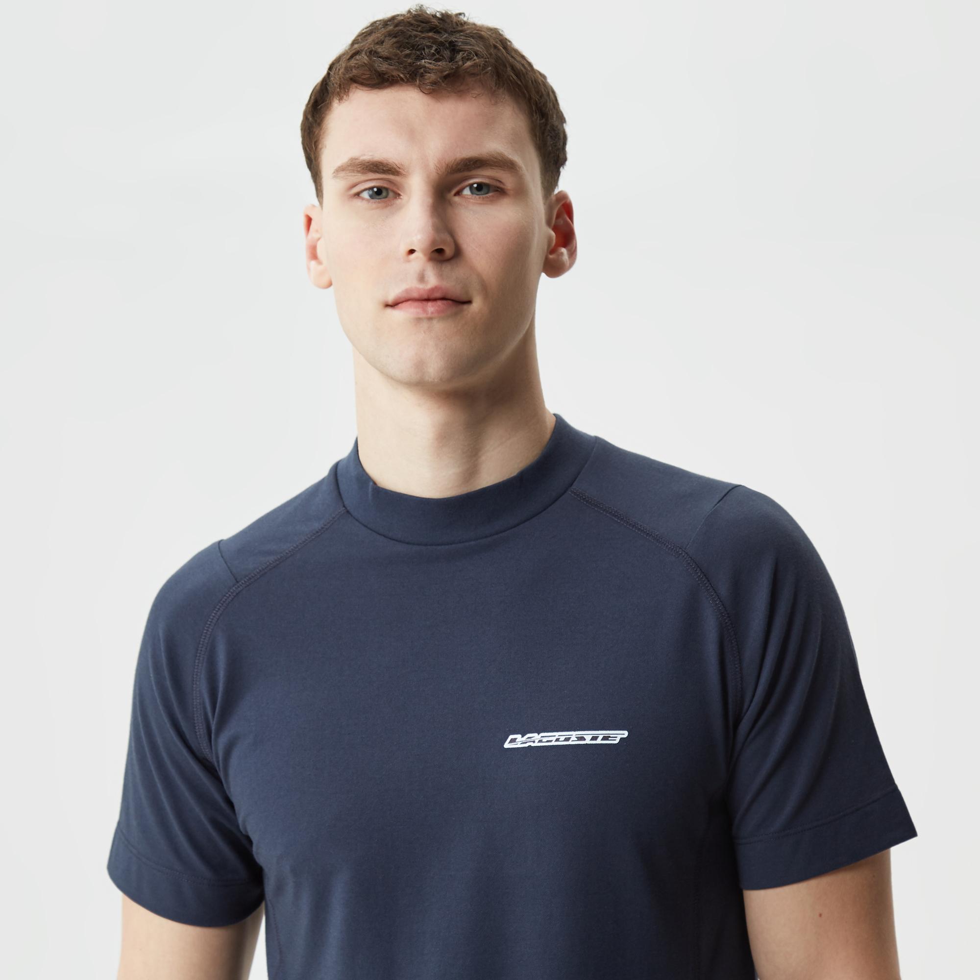 Erkek Slim Fit Bisiklet Yaka Oragnik Pamuk Lacivert T-Shirt