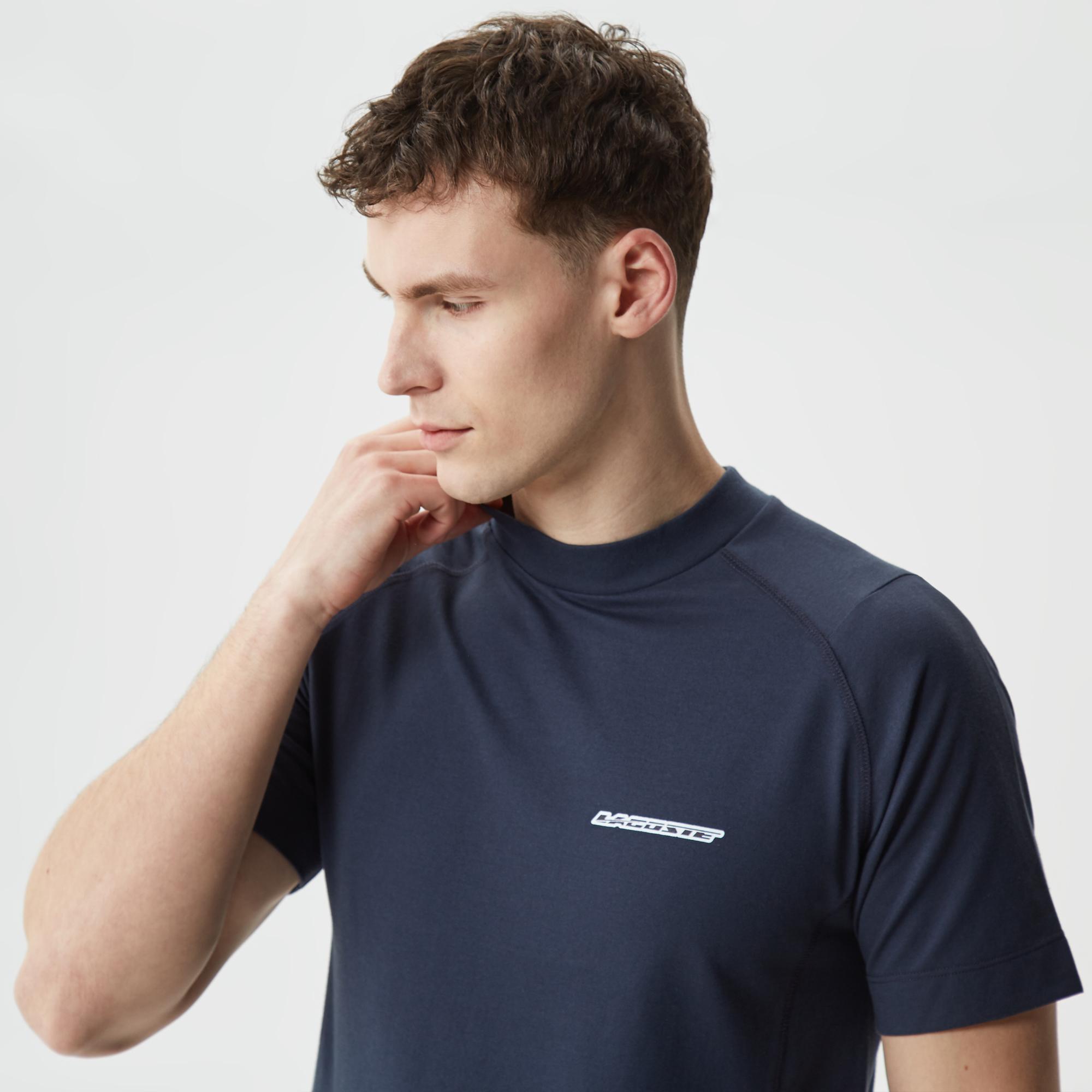 Erkek Slim Fit Bisiklet Yaka Oragnik Pamuk Lacivert T-Shirt