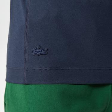  Erkek Slim Fit Bisiklet Yaka Oragnik Pamuk Lacivert T-Shirt