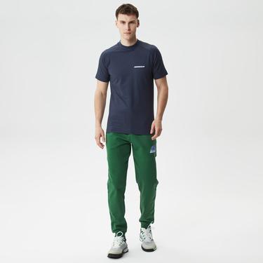  Erkek Slim Fit Bisiklet Yaka Oragnik Pamuk Lacivert T-Shirt