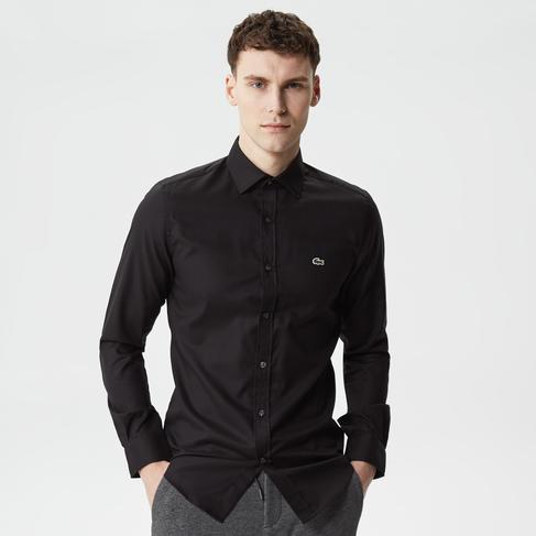  Lacoste Erkek Slim Fit Siyah Gömlek