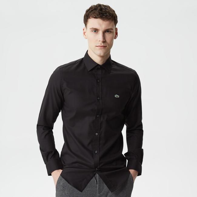  Lacoste Erkek Slim Fit Siyah Gömlek