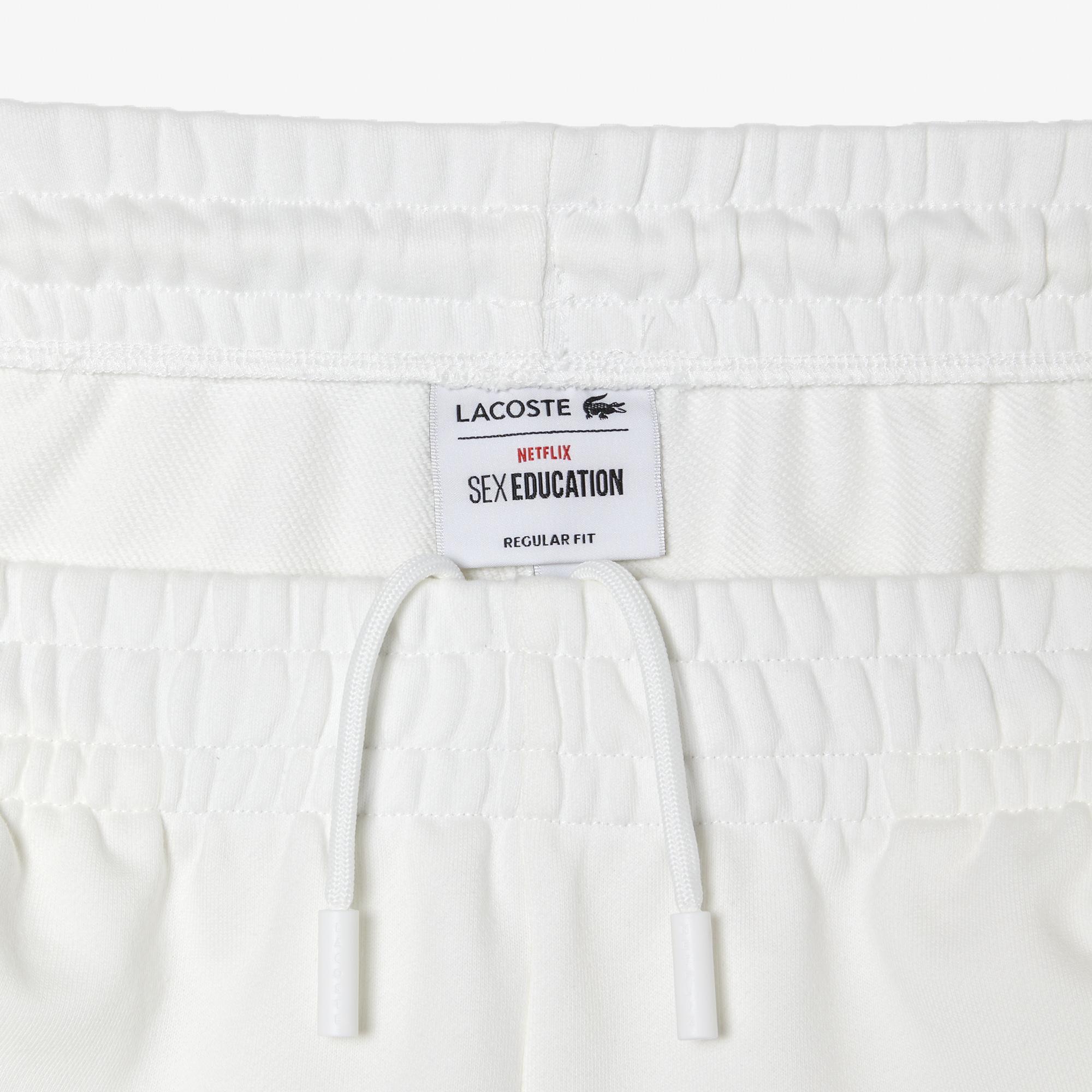 Netflix Erkek Regular Fit Baskılı Beyaz Eşofman Altı