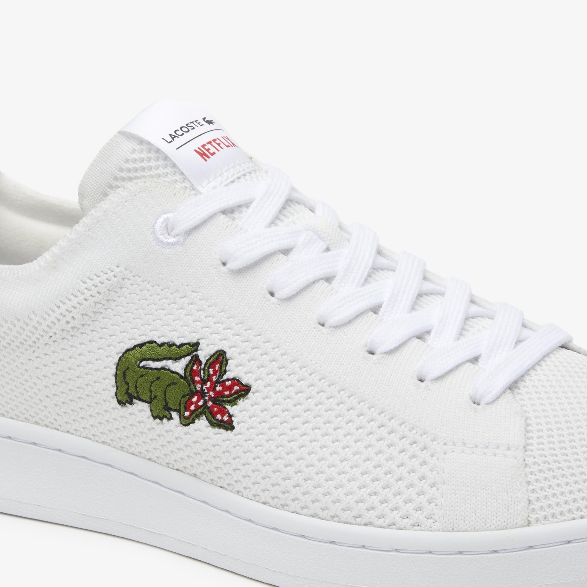 Lacoste x Netflix Piquéé Erkek Carnaby Beyaz Sneaker