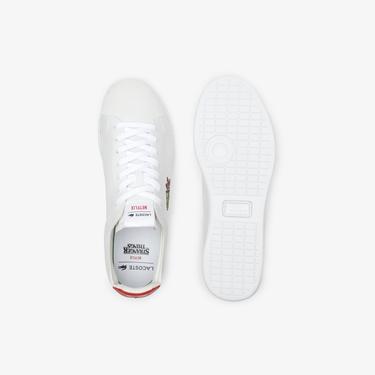  Lacoste x Netflix Piquéé Erkek Carnaby Beyaz Sneaker