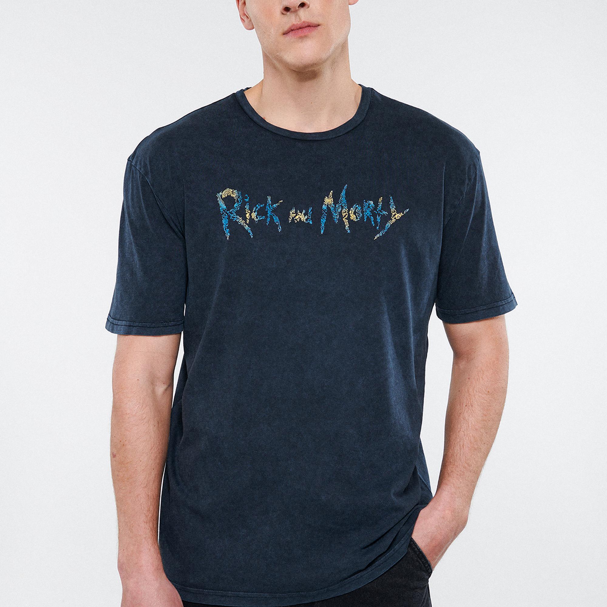 Mavi Rick and Morty Baskılı Antrasit Tişört Regular Fit / Normal Kesim 067110-34314