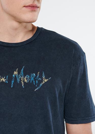  Mavi Rick and Morty Baskılı Antrasit Tişört Regular Fit / Normal Kesim 067110-34314