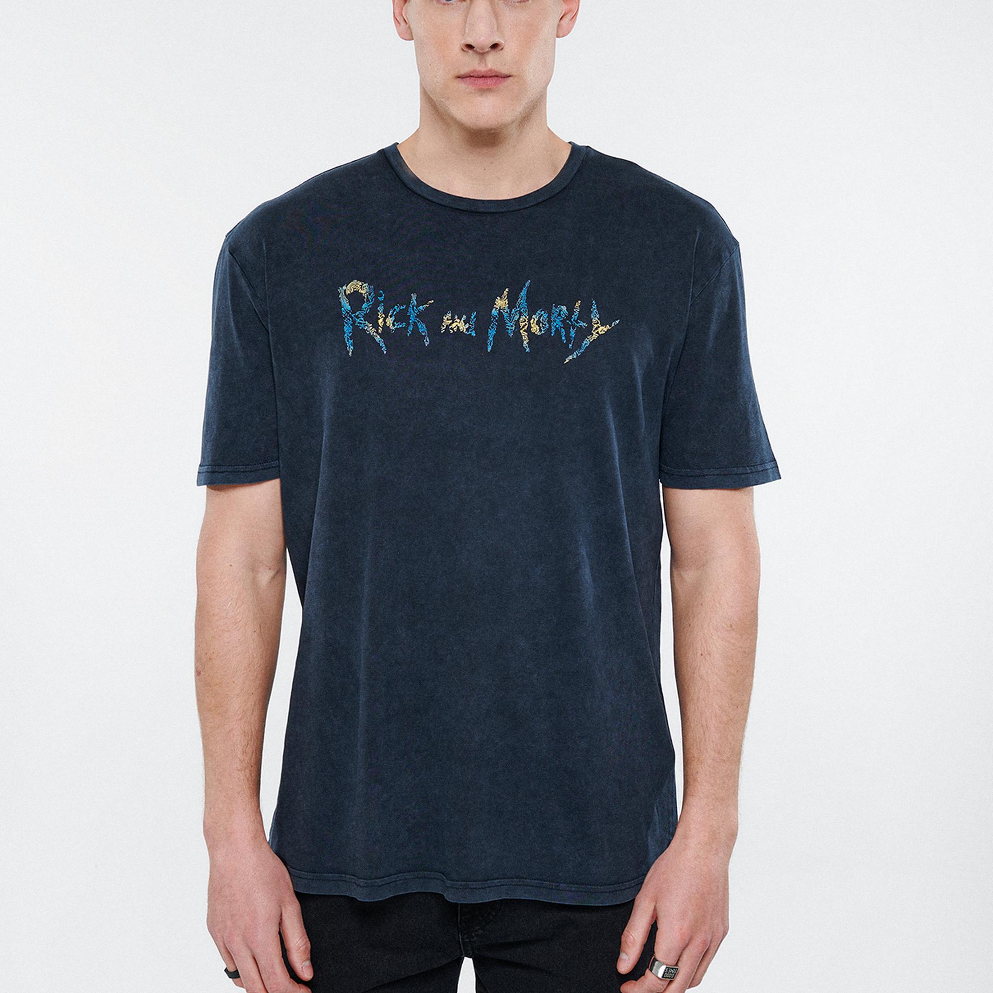 Mavi Rick and Morty Baskılı Antrasit Tişört Regular Fit / Normal Kesim 067110-34314