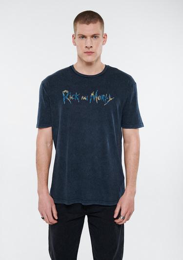  Mavi Rick and Morty Baskılı Antrasit Tişört Regular Fit / Normal Kesim 067110-34314