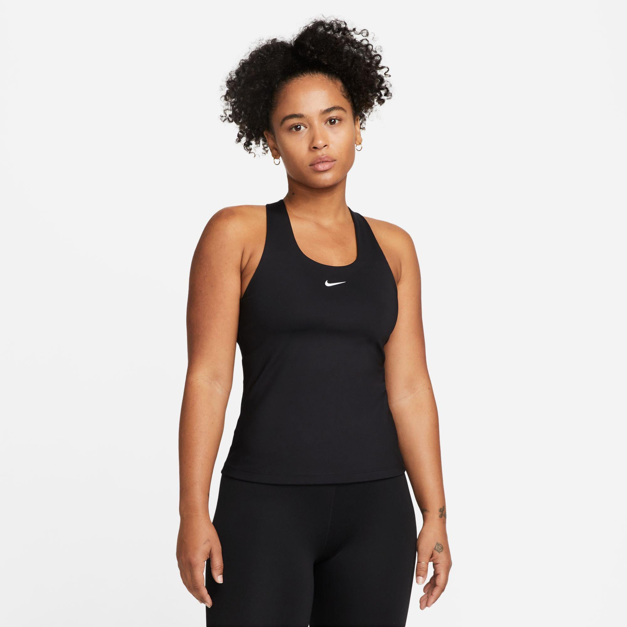 Nike Dri-Fit Swoosh Tank Kadın Siyah Kolsuz T-Shirt