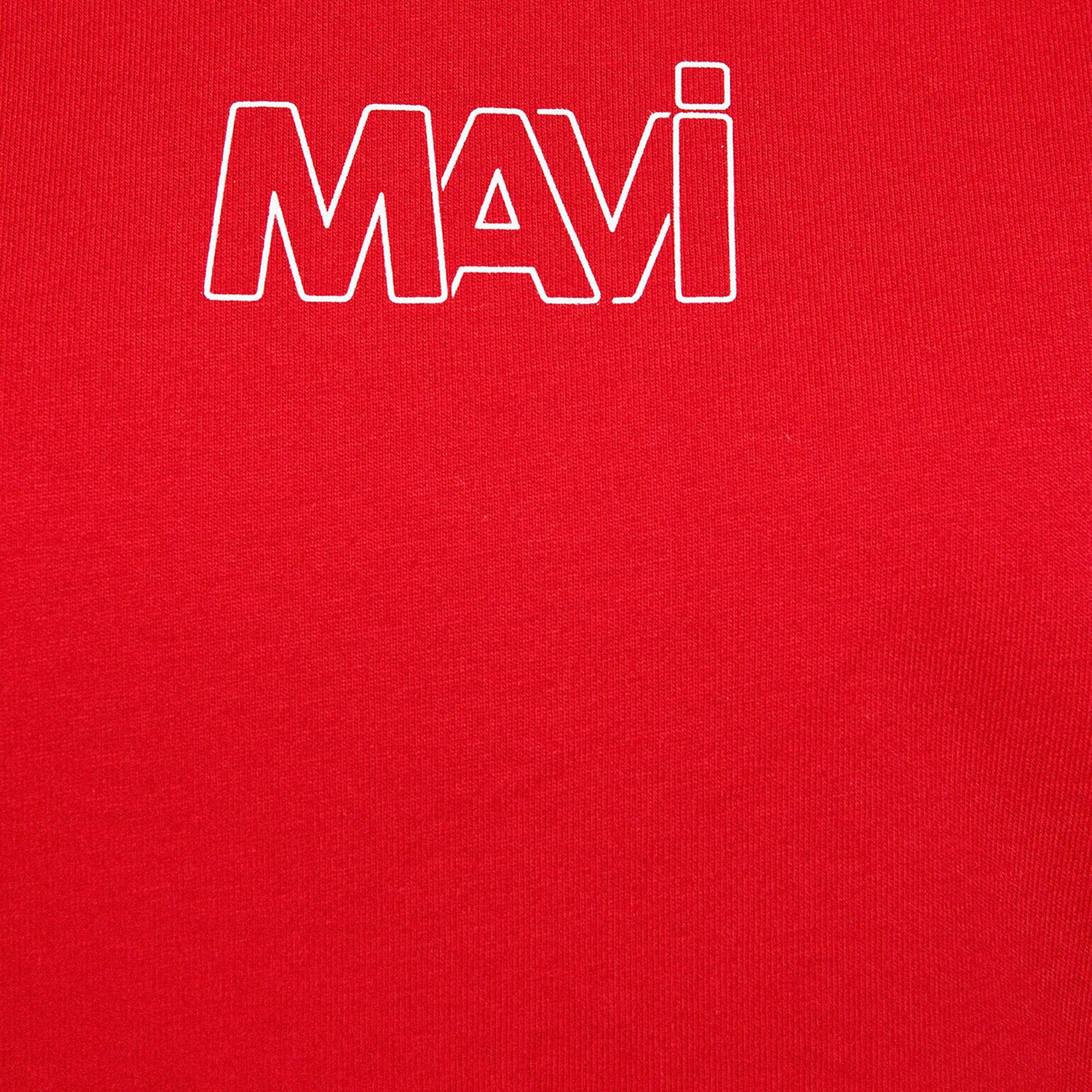 Mavi Mavi Logo Baskılı Kırmızı Tişört Oversize / Geniş Kesim 1611592-82054