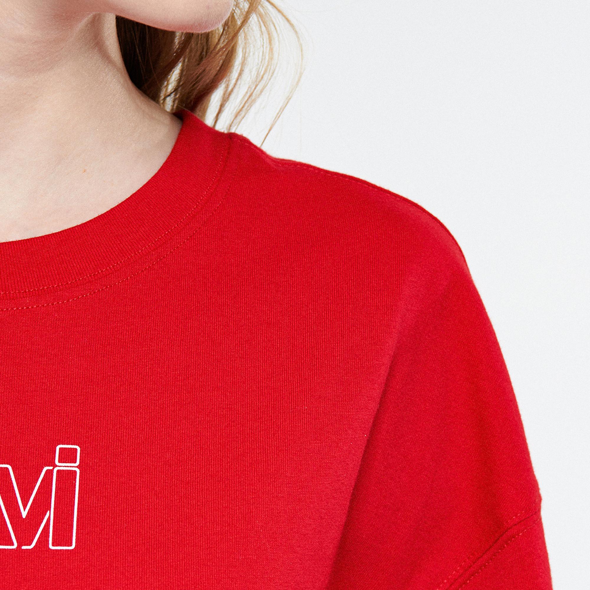 Mavi Mavi Logo Baskılı Kırmızı Tişört Oversize / Geniş Kesim 1611592-82054