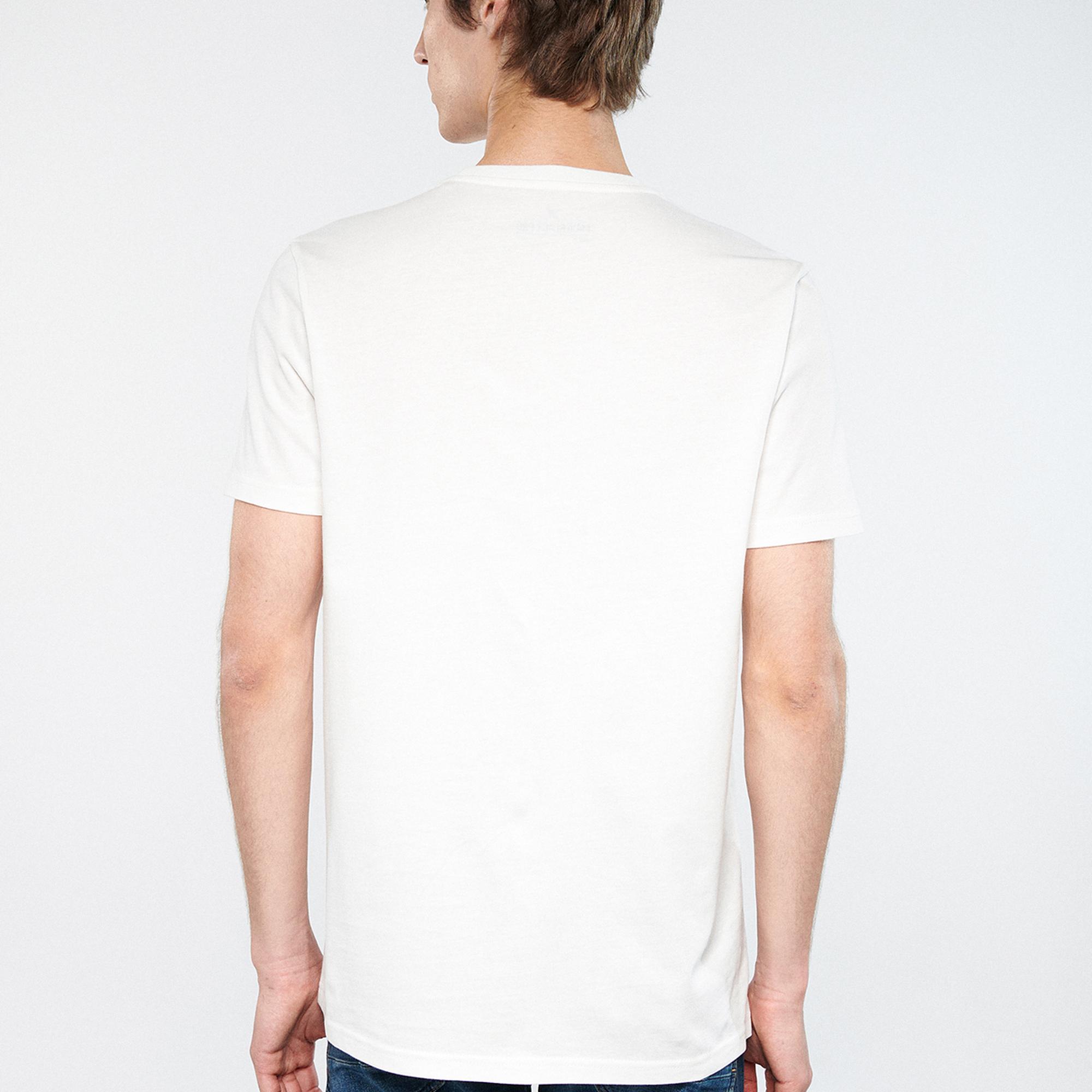 Mavi Mavi Pro Reflektör Logo Baskılı Beyaz Tişört Regular Fit / Normal Kesim 066255-30701