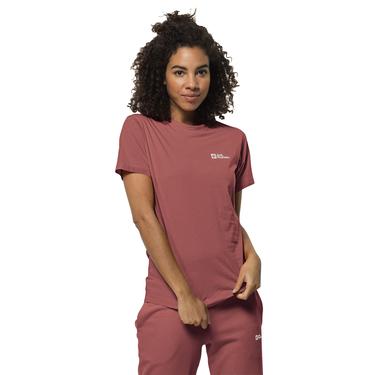  Jack Wolfskin Essential T Kadın Turuncu Tişört