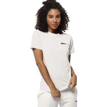  Jack Wolfskin Essential T Kadın Beyaz Tişört