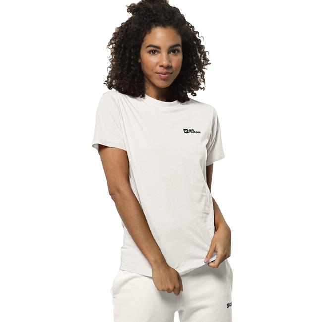  Jack Wolfskin Essential T Kadın Beyaz Tişört