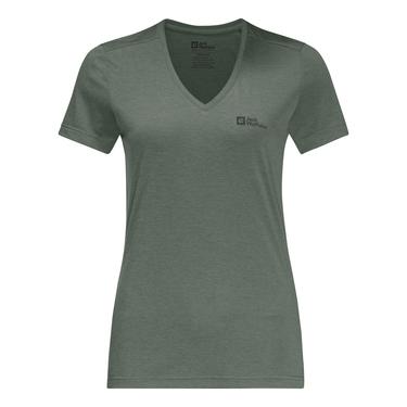  Jack Wolfskin Crosstrail T Kadın Yeşil Tişört