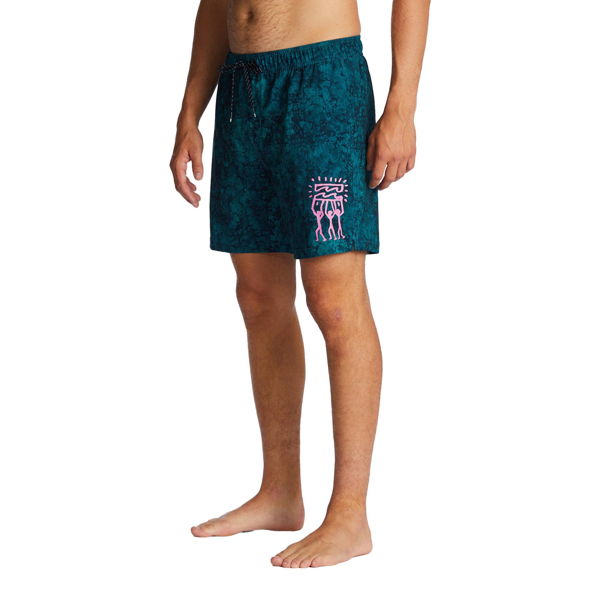 Billabong Riot Layback Erkek Mavi Volley Short