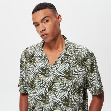  Nautica Erkek Yeşil Classic Fit Kısa Kollu Gömlek