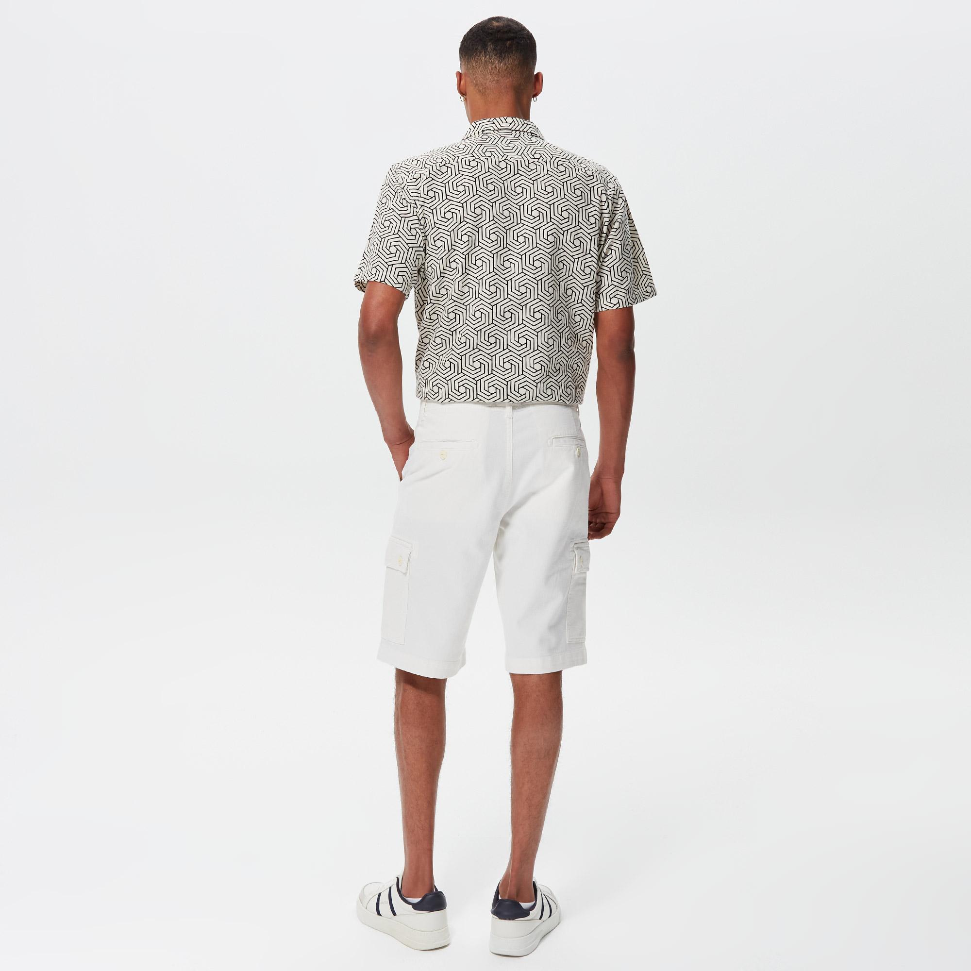 Nautica Erkek Beyaz Slim Fit Şort