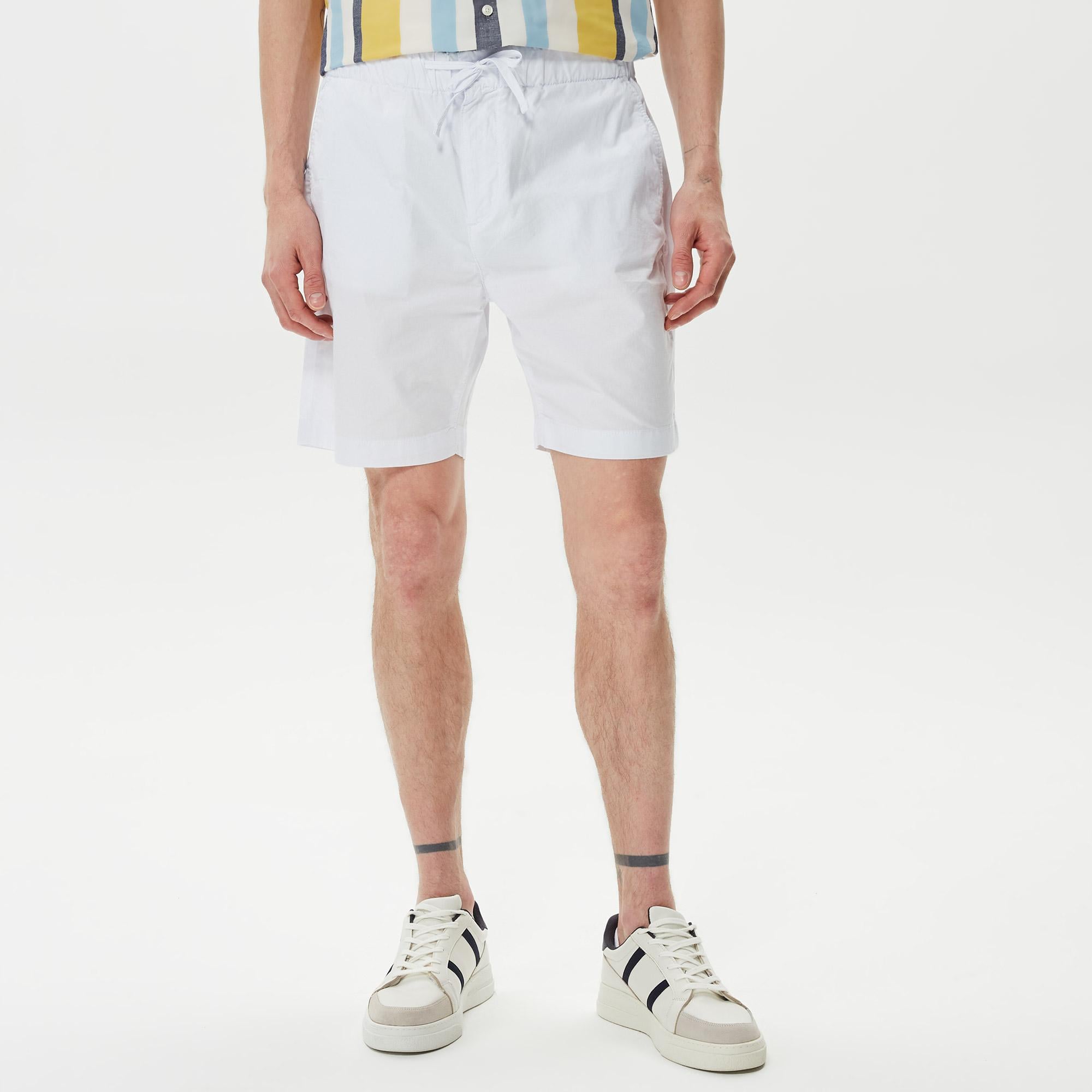 Nautica Erkek Beyaz Bermuda Şort