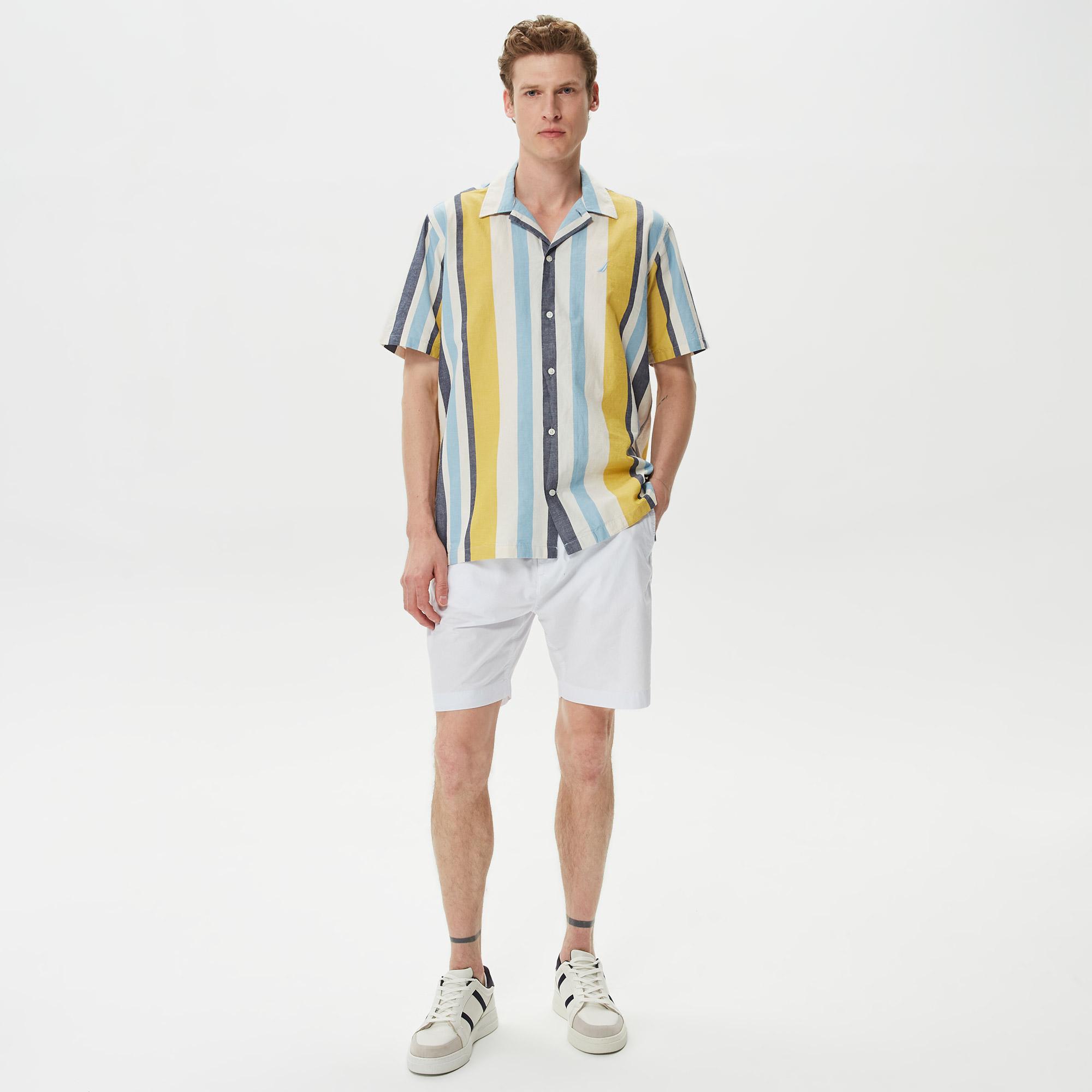 Nautica Erkek Beyaz Bermuda Şort