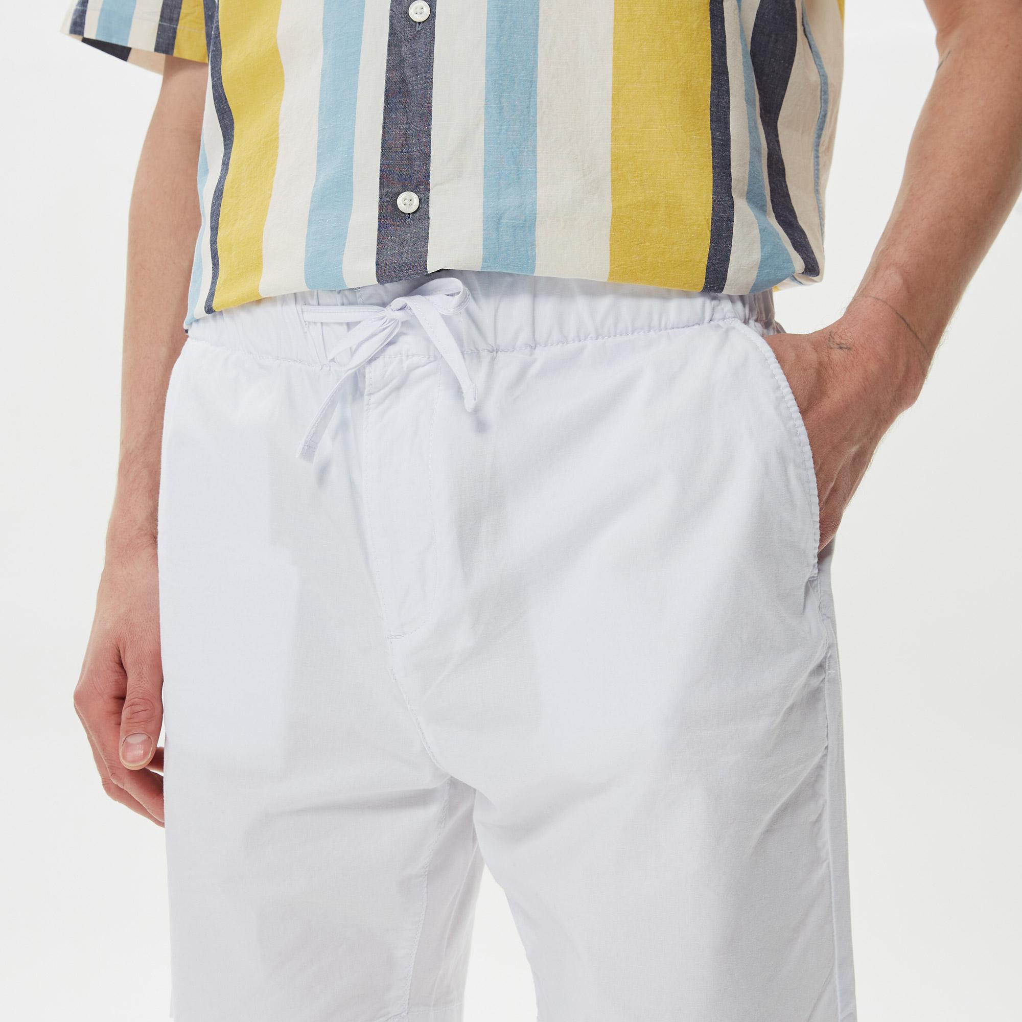 Nautica Erkek Beyaz Bermuda Şort