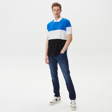  Nautica Erkek Mavi Classic Fit Kısa Kollu Polo