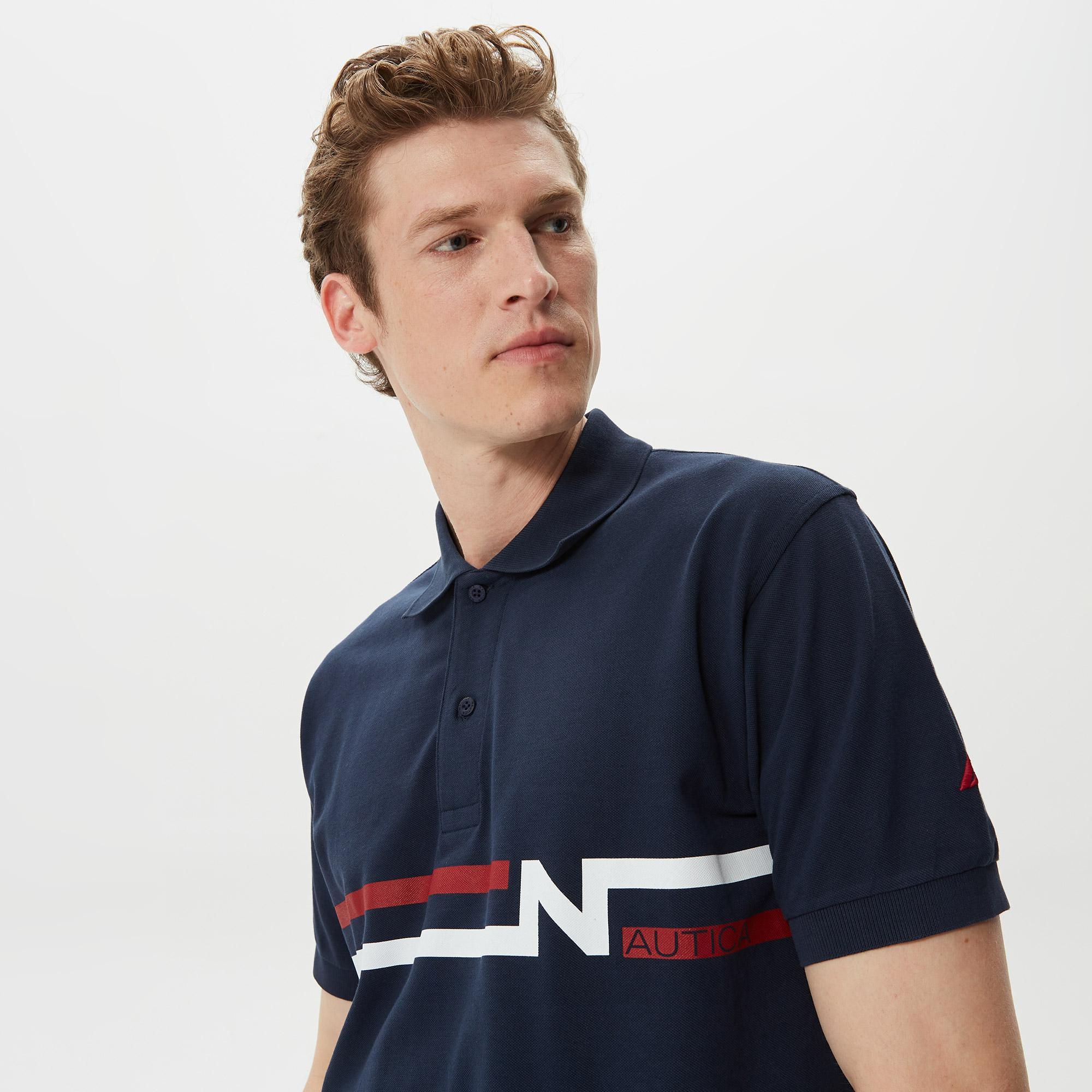 Nautica Erkek Lacivert Kısa Kollu Polo