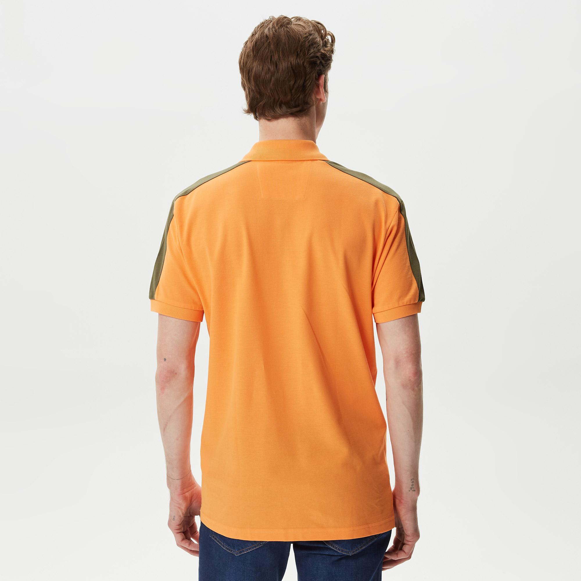 Nautica Erkek Turuncu Classic Fit Kısa Kollu Polo Yaka T-Shirt