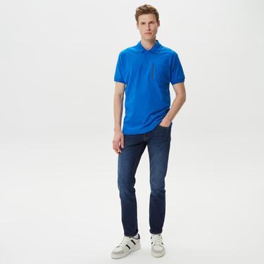  Nautica Erkek Mavi Classic Fit Kısa Kollu Polo