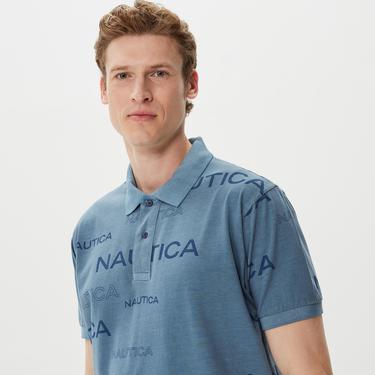  Nautica Erkek Mavi Classic Fit Kısa Kollu Polo