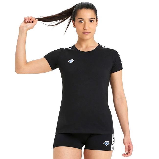  Team Kadın Siyah Günlük Stil Tişört 001225501