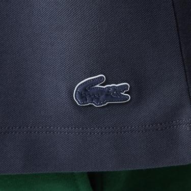  Erkek Loose Fit Bisiklet Yaka Organik Pamuk Baskılı Lacivert T-Shirt