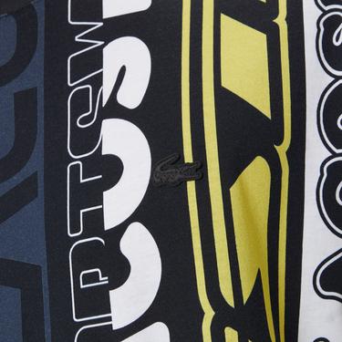  Erkek Regular Fit Bisiklet Yaka Baskılı Siyah T-Shirt