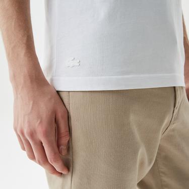  Erkek Slim Fit Bisiklet Yaka Renk Bloklu Gri T-Shirt