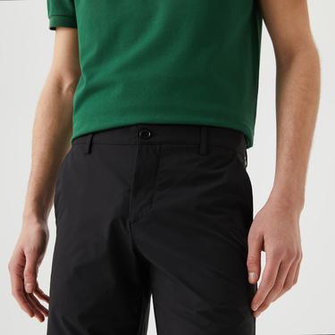  Erkek Slim Fit Siyah Bermuda