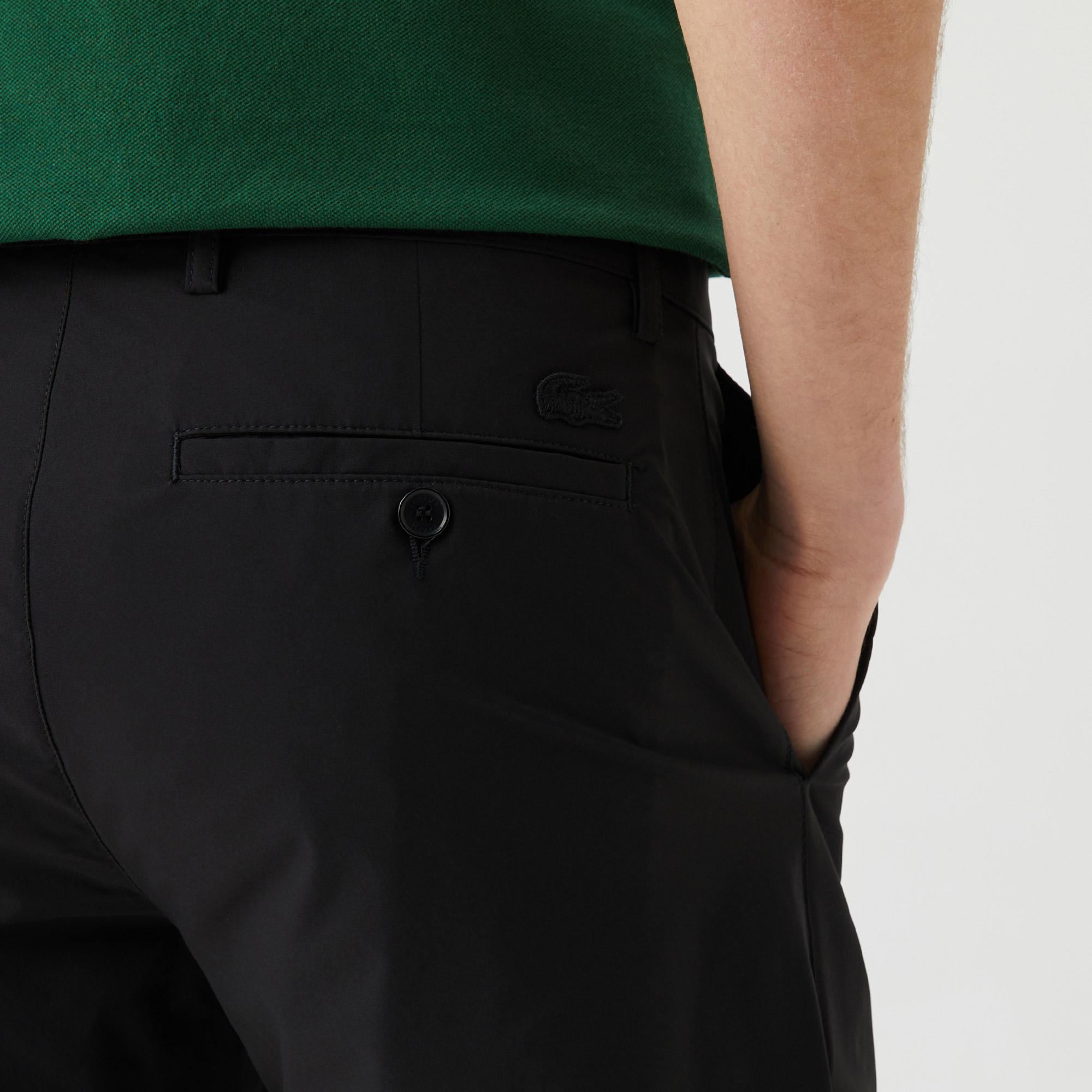 Erkek Slim Fit Siyah Bermuda