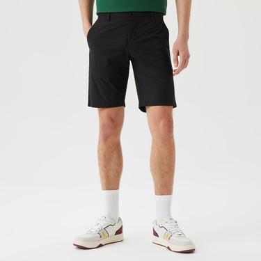  Erkek Slim Fit Siyah Bermuda