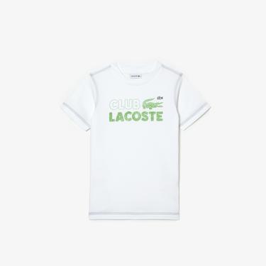  Lacoste Çocuk Baskılı Beyaz T-Shirt