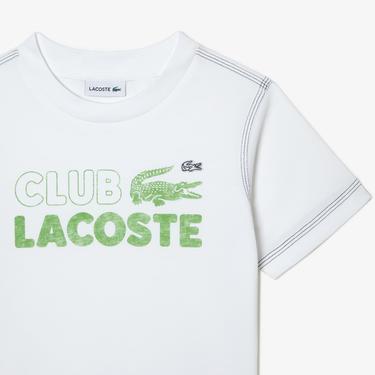  Lacoste Çocuk Baskılı Beyaz T-Shirt