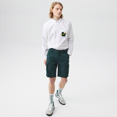  Erkek Regular Fit Yeşil Bermuda