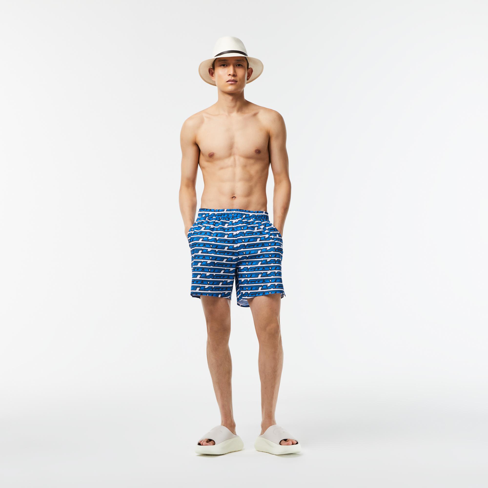 Active Erkek Baskılı Mavi Mayo Şort