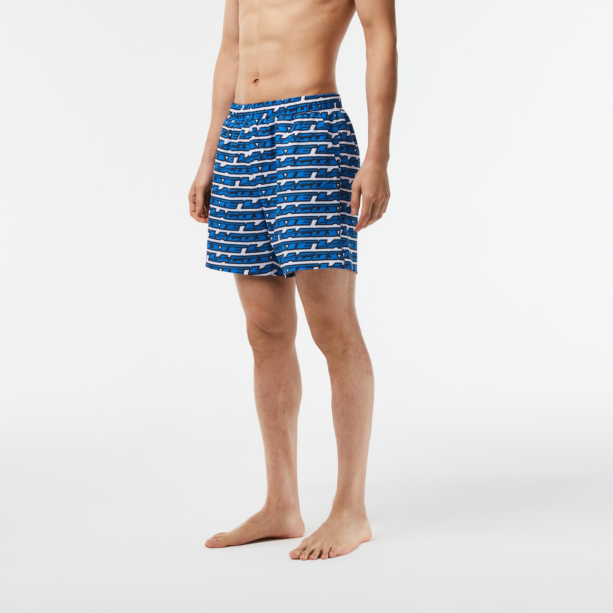 Active Erkek Baskılı Mavi Mayo Şort