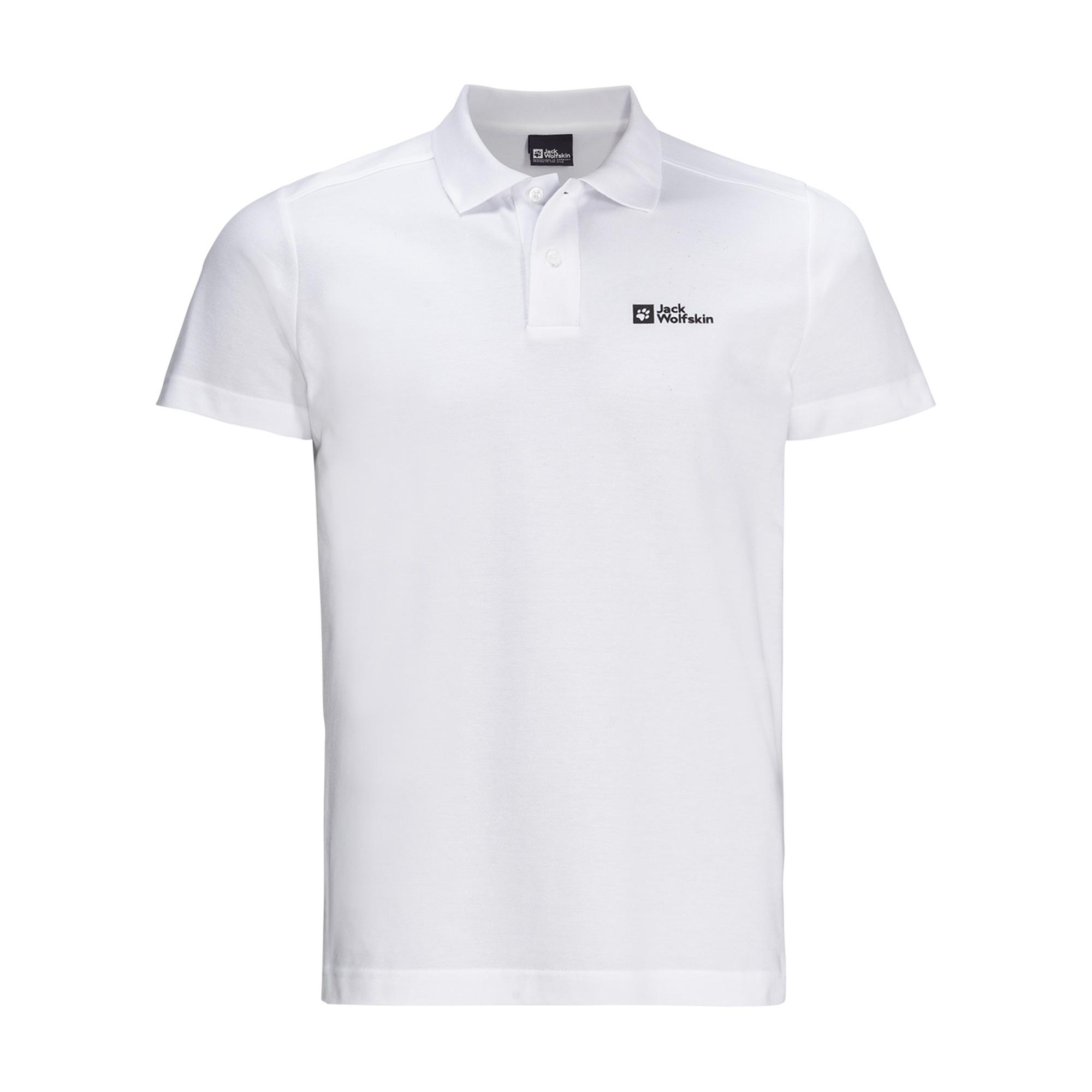 Jack Wolfskin Essential Polo Erkek Beyaz Polo Tişört