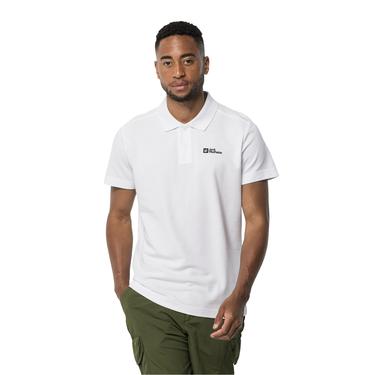  Jack Wolfskin Essential Polo Erkek Beyaz Polo Tişört