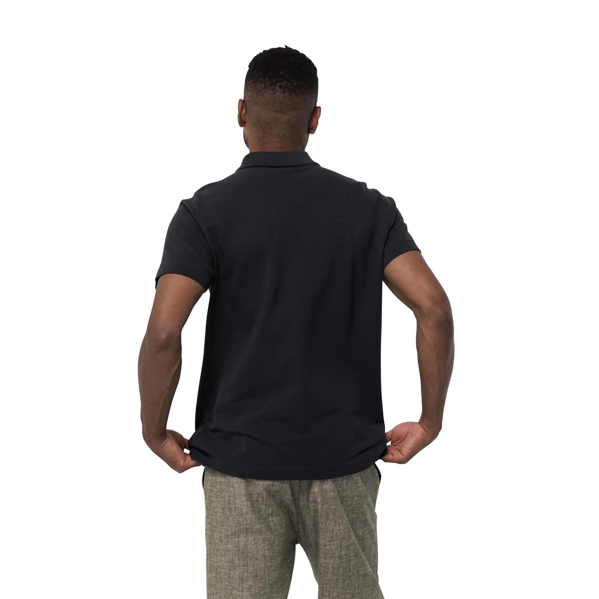 Jack Wolfskin Essential Polo Erkek Siyah Polo Tişört