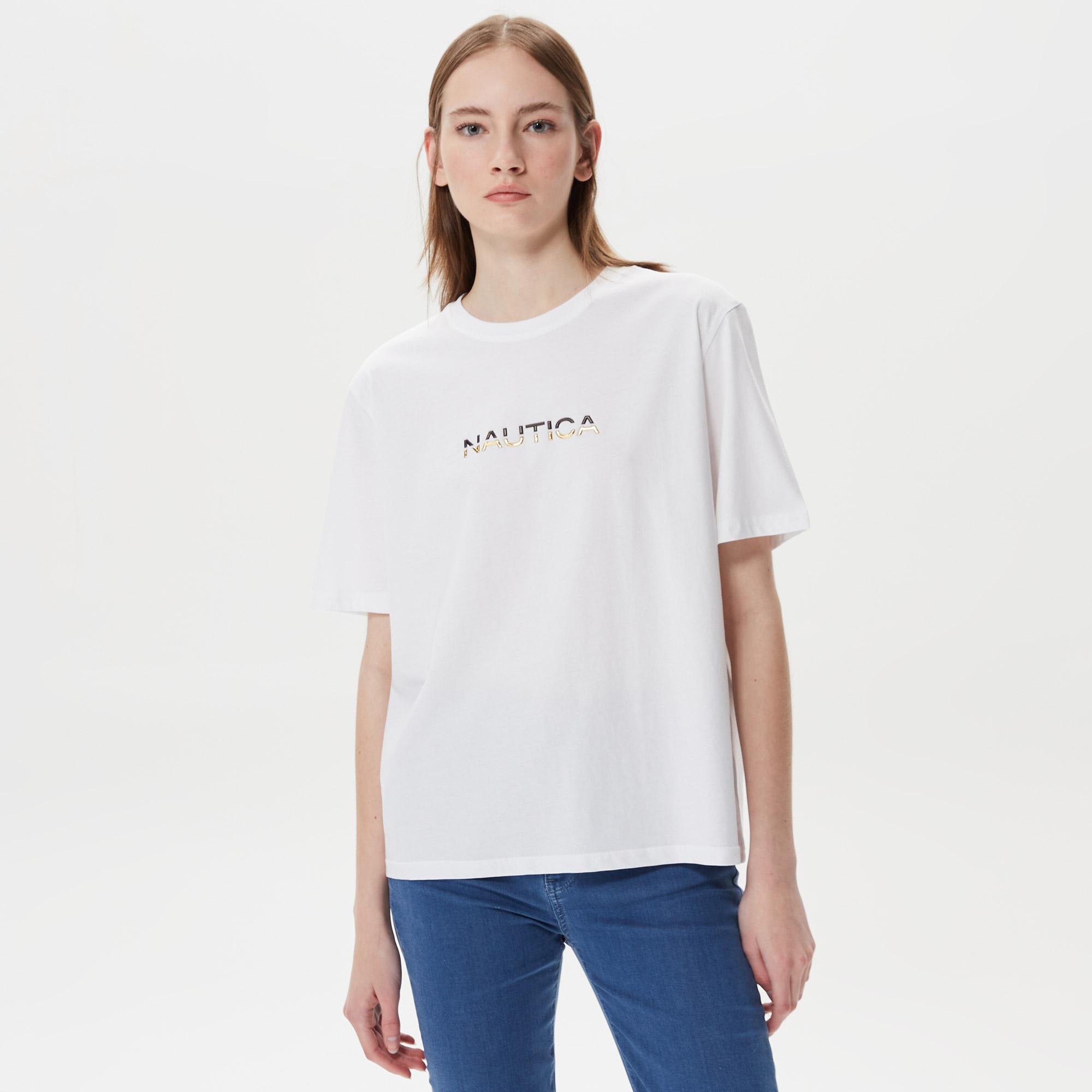 Nautica Kadın Beyaz T-Shirt
