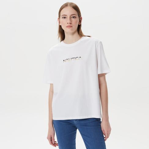  Nautica Kadın Beyaz T-Shirt