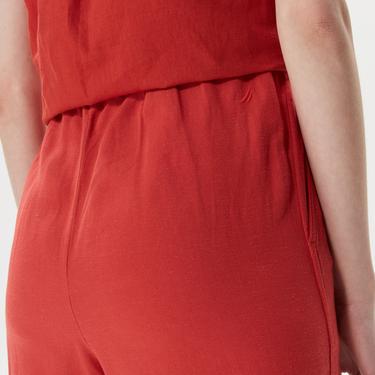  Nautica Kadın Kırmızı Keten Pantolon